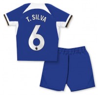 Chelsea Thiago Silva #6 Replika babykläder Hemmaställ Barn 2023-24 Kortärmad (+ korta byxor)